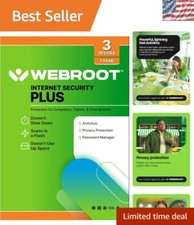 Internet Security Plus 2025 - 3 Device Antivirus  Password Manager Keycard