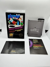 Urban Champion NINTENDO NES Complete CIB Gloss Sticker Hangtab 5 Screw Nice!