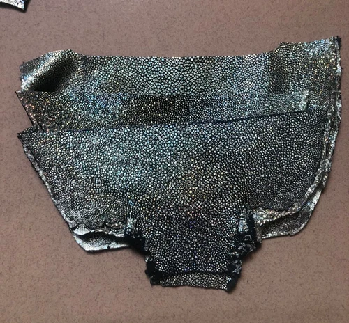 Piel de pez raya genuina superficie de molienda cuero piel hágalo usted mismo material chatarra - Imagen 10 de 17
