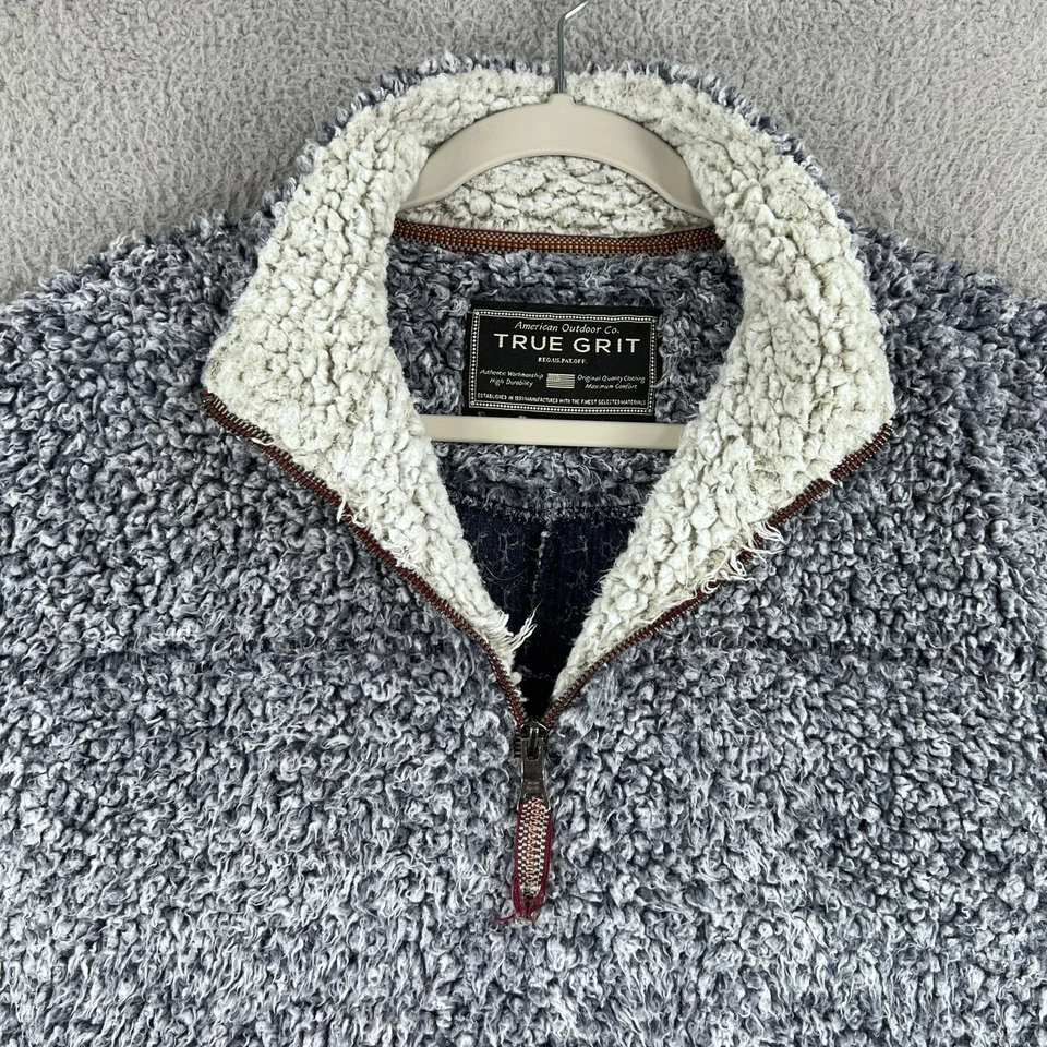 True Grit Sherpa 1/4 Zip Pullover WOMENS XS Extra Small Frosted Blue Ladies - Изображение 4 из 4