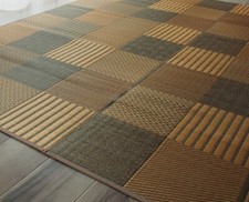 Tappeto estivo giapponese Igusa tappetino tatami Kyoto Sarashi geometrico beige made in Japan