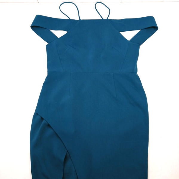 Talulah Women Dress Green Size 12 Size 14 Off the Shoulder Bodycon midi