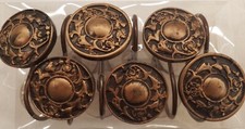 NEW 12 PC Oil Rubbed Bronze Regency Hand Painted Resin Shower Curtain Hooks