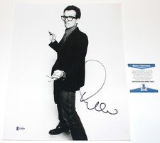 SINGER ELVIS COSTELLO SIGNED AUTHENTIC AUTOGRAPH 11X14 PHOTO BECKETT COA BAS
