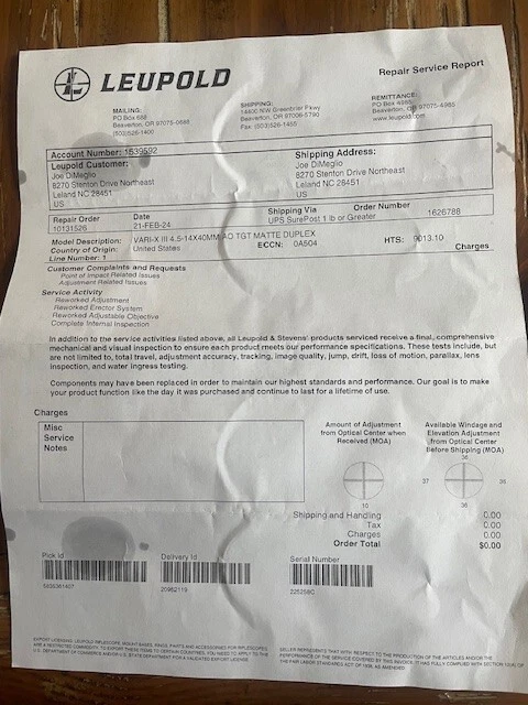 Leupold Vari-X lll 4.5-14x40 MM AO TGT Matte Duplex - Image 2 of 4
