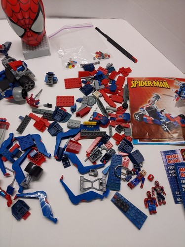 MARVEL SPIDERMAN Mega Bloks Lot HUGE MINI FIGURES INSTRUCTIONS RARE TOYS - Picture 9 of 24