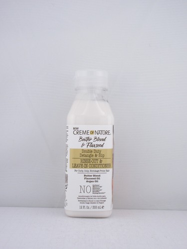 Creme of Nature Butter Blend & Flaxseed, Rinse-Out & Leave-In Conditioner, 12 oz