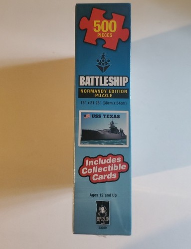 Battleship Normandy Edition Jigsaw Puzzle Collage World 500 Pieces W/ Cards - Picture 4 of 5
