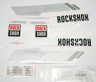 Rock Shox Hecht Gabel Aufkleber Set 27,5'' silber weiß STICKER ROCK SHOX PIKE 