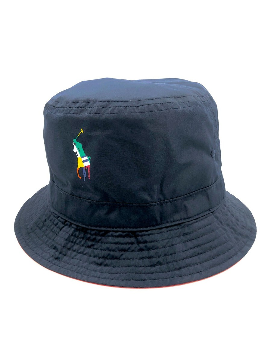New Polo Ralph Lauren Multi-Color Bucket Cap Reversible