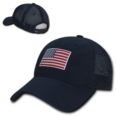  Baseballmütze Kappe dunkelblau USA US amerikanische Flagge USA Amerika Trucker