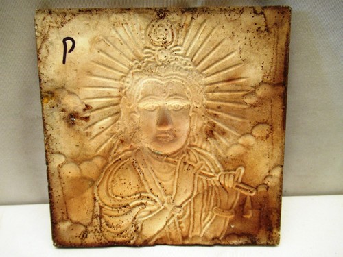 Antique Tile Art Nouveau Lord Krishna Playing Fluit Hindu Mythology Decorativ 90 - Picture 4 of 4