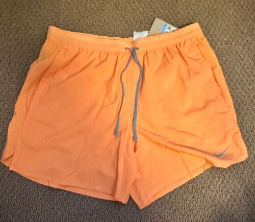 NIKE Men's Stride 5" Brief-Lined Running Shorts NWT Orange SIZE: SMALL - Picture 1 of 2