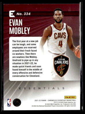 2021 Panini Chronicles #334 Evan Mobley RC | eBay