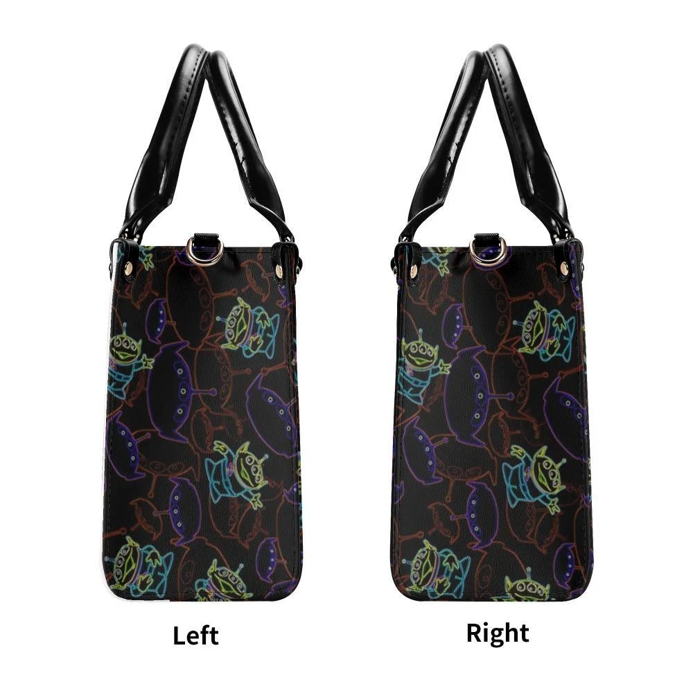 Personalized Aliens Toy Story Leather Handbag, Disney Leather