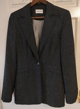 Womans Long Tall Sally Blazer Jacket Size 10 Black/white