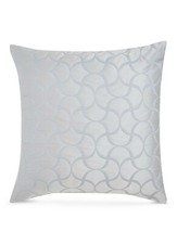 Frette Luxe Tile Euro Pillow Sham Silk Cotton Blue Cushion New