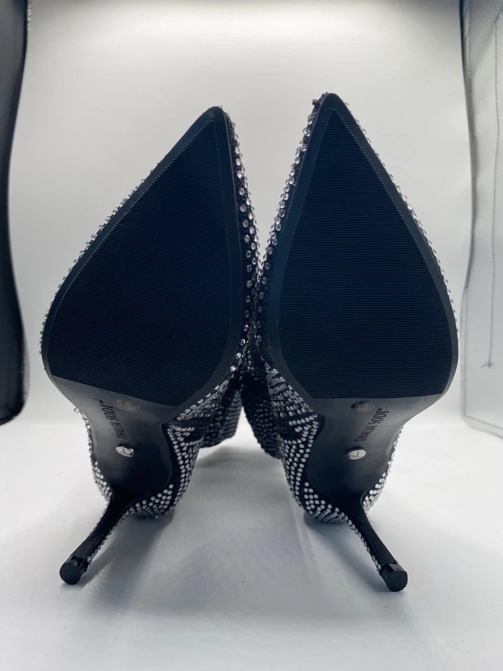 Thalia Sodi Womens Black Raquell Slouch Pointed Toe Embellished Dress Boots NWOB - Image 4 of 4