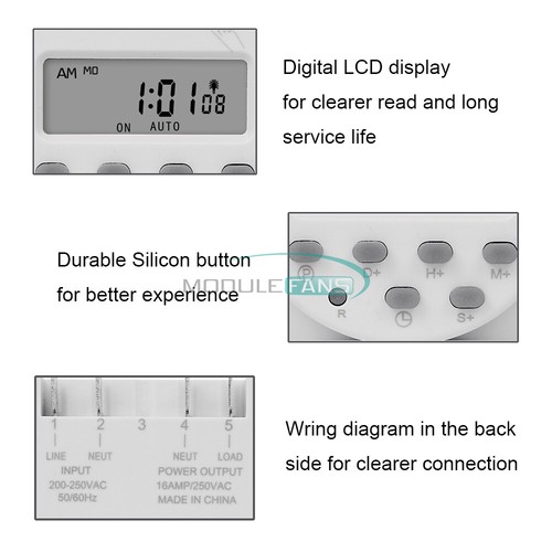 CN101S DC12V 24V AC110V 220V Timer Switch Controller Programmable Timing Switch - Picture 4 of 108