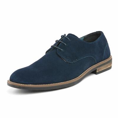 Men's Oxford Shoes Lace Up Business Casual Suede Leather Shoes Black