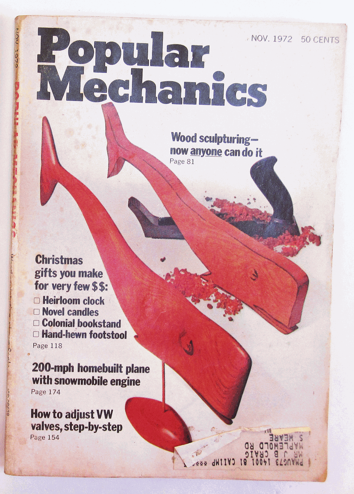Popular Mechanics November 1972 Magazine Fine- Grade 1960s Track Tests