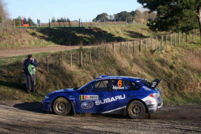 Chris Atkinson (AUS) Subaru Impreza WRC2008 on the shakedown stage 2008 Photo 1