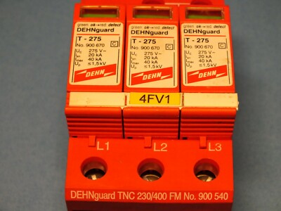 DEHN DEHNguard T-275 Nr.900 670 - 3 Stk. + TNC 230/400 FM Nr. 900 540 Relais