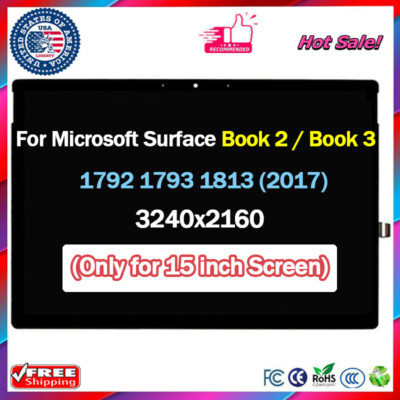 For Microsoft Surface Book 3 1793 1813 LCD Screen 15'' LP150QD1(SP)(A1) 3240X2160