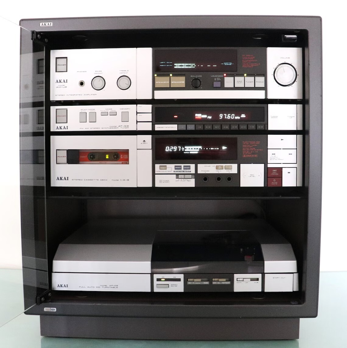 AKAI Top Range! PB Cube Set Turntable ap-d3 Amplifier am-u2