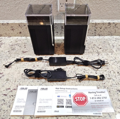 ASUS ZenWiFi Pro AX11000 Tri-Band WiFi 6 Mesh System (XT12 2PK)