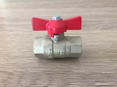 NEU Kugelhahn - 1/2'' BSP rot Absperrklappengriff DN15 PN25