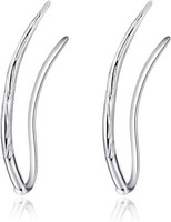 Kreuz TräNenohr 925 Sterling Silber Ohrringe Minimalistisch