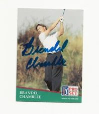BRANDEL    CHAMBLEE      GOLF       AUTOGRAPHED    CARD