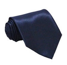Mens Necktie 3.75" Tie Solid Color Ties 17.navy Blue