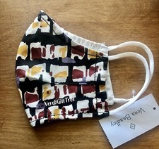 Vera Bradley Non-Medical Cotton Face MASK Cover PAINTED TILES Neutral NWT RARE