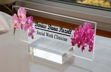 Custom Acrylic Name Plate for Desk   Personalized Office Sign Gift