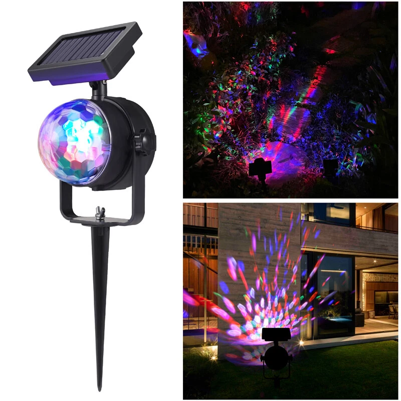 Waterproof Outdoor Laser Lights Solar Powered Colorful Light Rotating Projector - Image 2 of 4