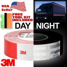 *3M Red White Conspicuity Tape 2"x150' CE Approved Reflective Safety Truck RV