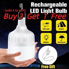 LED Camping Light USB Rechargeable Hanging Tent Lamp Night Lighting Portable USA