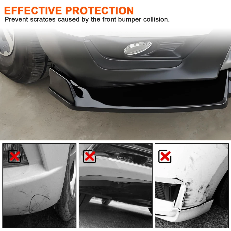 Kit de carrocería de parachoques negro brillante divisor de alerón para HONDA CRV CR-V 2017-2019 Foto 4 de 4