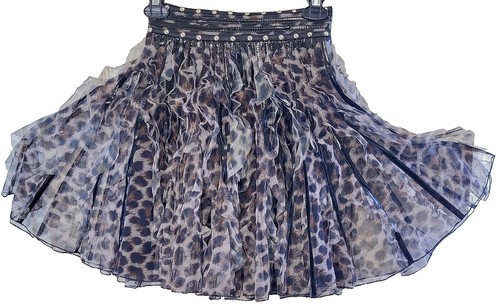 Just Cavalli Roberto Cavalli Asian Inspired Printed Denim Midi