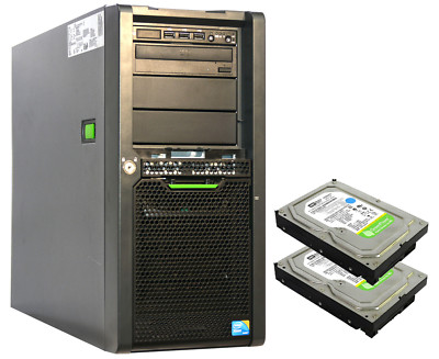 64-BIT COMPUTER 4xCORE FSC PRIMERGY TX140 S1 1TB=2x500GB RAID SATA 4GB RAM #V52