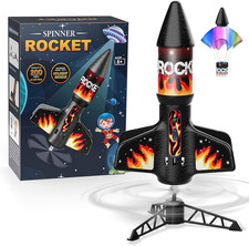Rocket Launcher for Kids, Self Launching Motorized Air Rocket Toy, Outdoor Toys