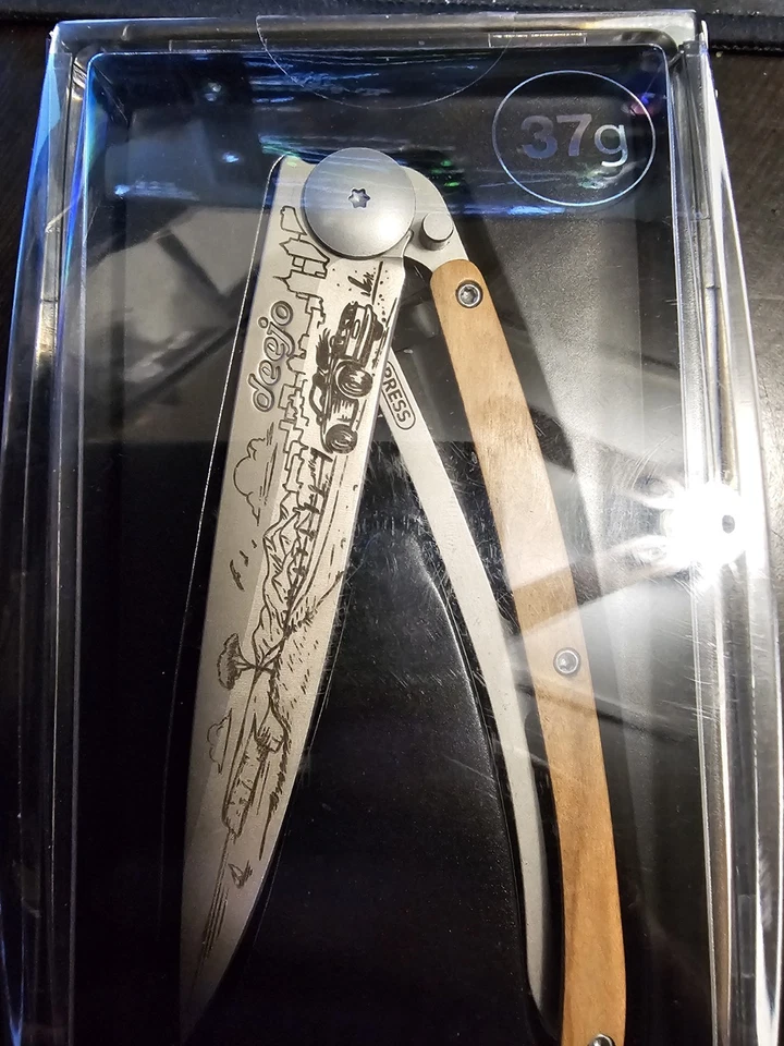 Navaja de Bolsillo Plegable Deejo 37g - Delgada y Ligera Acero Inoxidable -NUEVA EN CAJA Foto 2 de 4