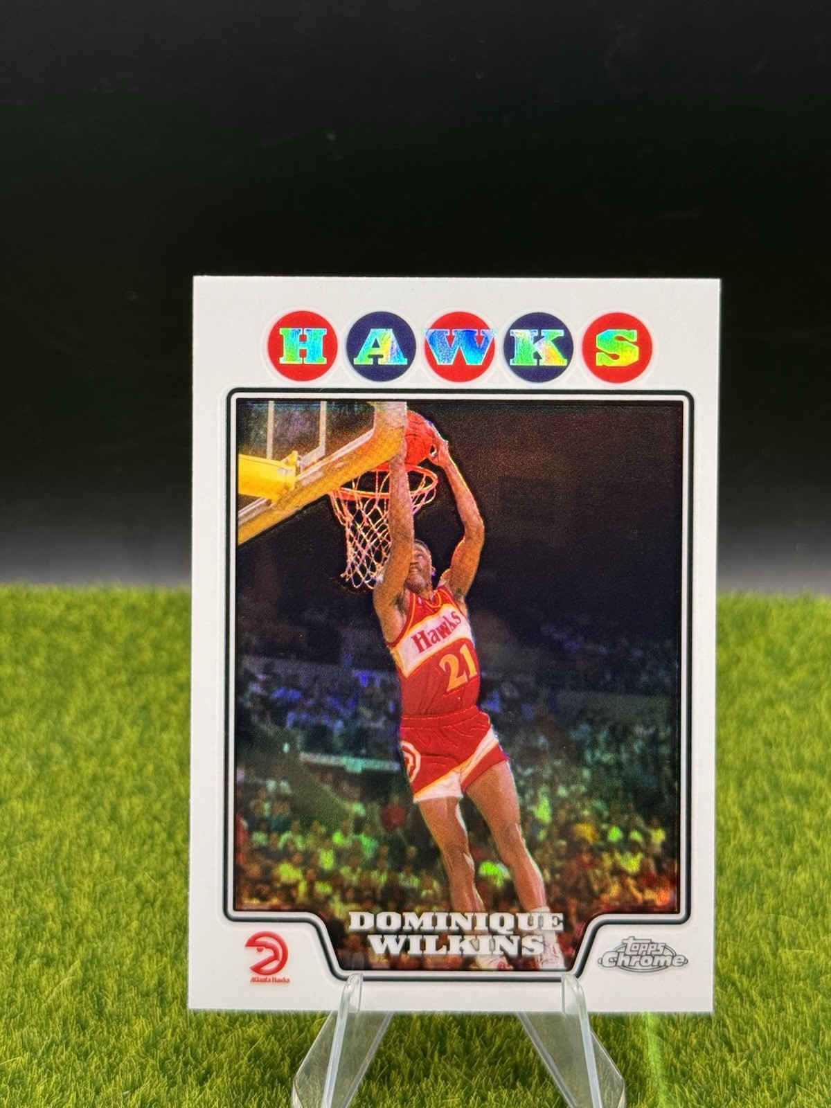 Dominique Wilkins 2008 Topps Chrome Refractor #168 Hawks