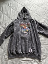MITCHELL AND NESS KANSAS CITY CHIEFS MENS BLACK VINTAGE LIGHTNING HOODIE XXL