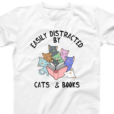 #26 Cats and Books Lovers Tshirt Women Men  Book Lovers Gift  Cat Mum Cat  Dad G