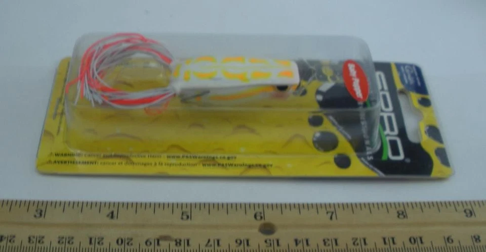 Spro SBEPP50TRPW Dean Rojas Bebé Bronce Ojo Popper Rana 2 pulgadas 1/4 oz Tropical Blanco Foto 2 de 3