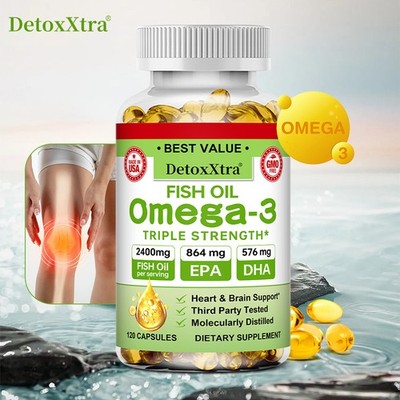 Omega-3 Fish Oil-Support Heart,Brain Function&Joint Comfort 120 Caps