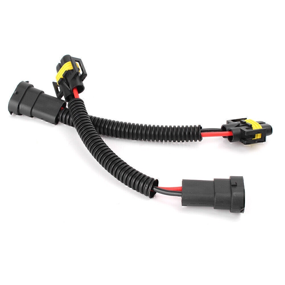 Pair H11 H8 Extension Wiring Harness Socket Connector Kit for Headlight Fog Lamp